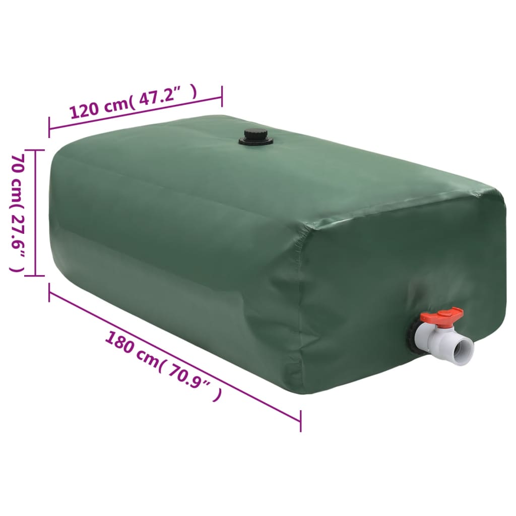 Watertank met kraan opvouwbaar 1500 L PVC