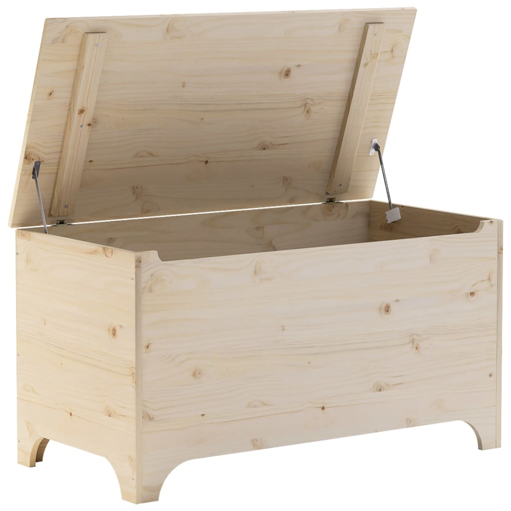 Opbergbox met deksel RANA 100x49x54 cm massief grenenhout