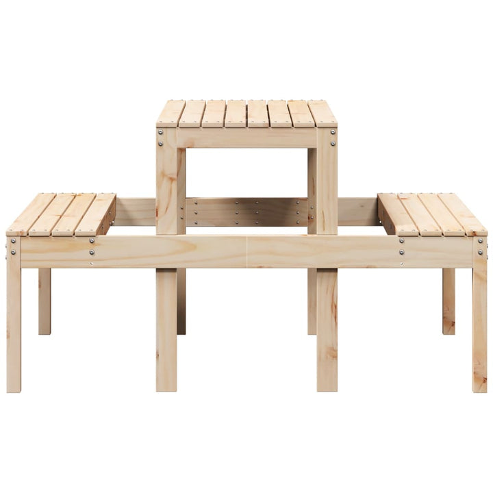 Picknicktafel 110x134x75 cm massief grenenhout