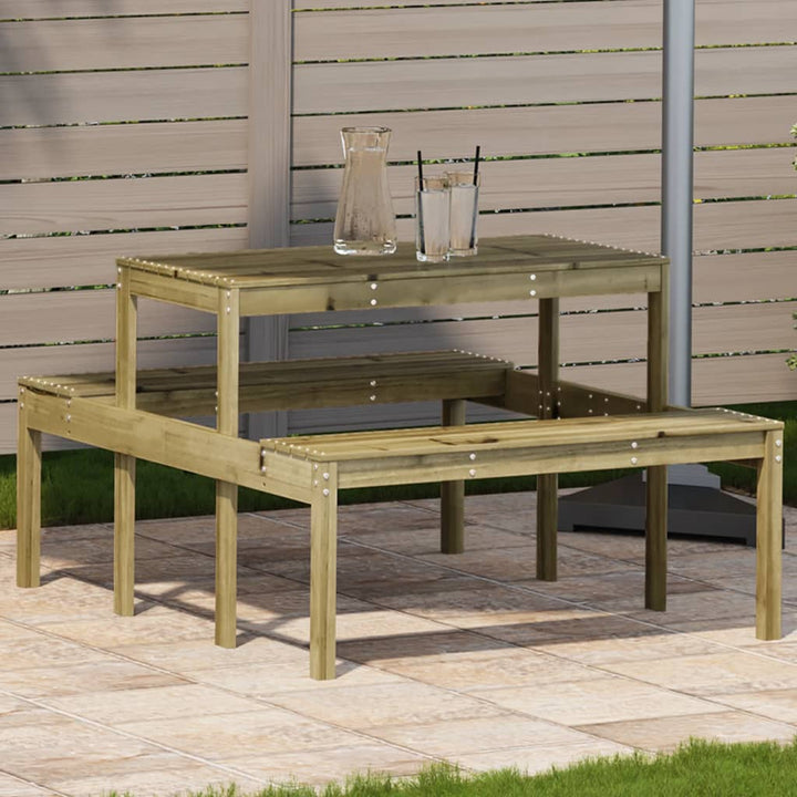 Picknicktafel 110x134x75 cm geïmpregneerd grenenhout