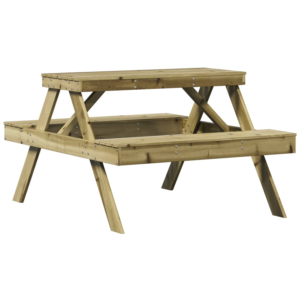 Picknicktafel 105x134x75 cm geïmpregneerd grenenhout