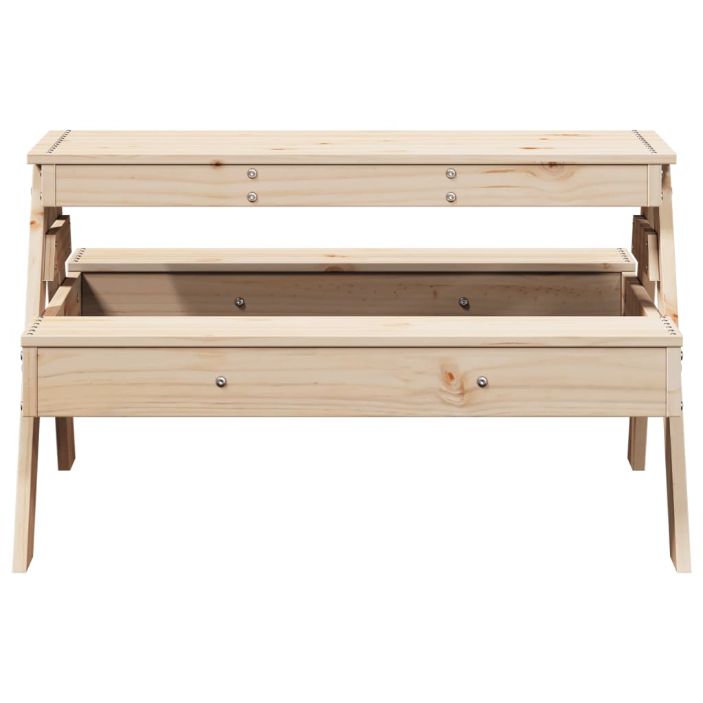 Picknicktafel voor kinderen 88x97x52 cm massief groenenhout