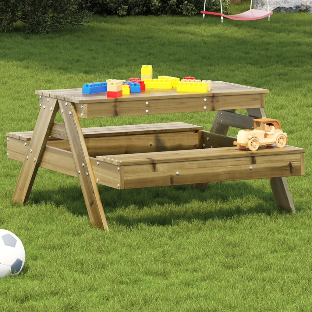 Picknicktafel voor kinderen 88x97x52 cm geïmpregneerd hout