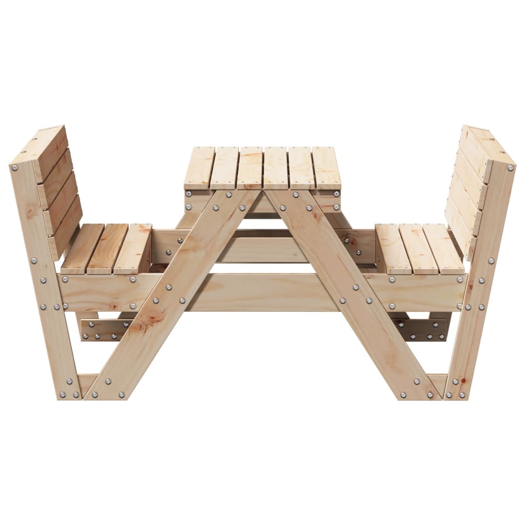 Picknicktafel voor kinderen 88x122x58 cm massief grenenhout