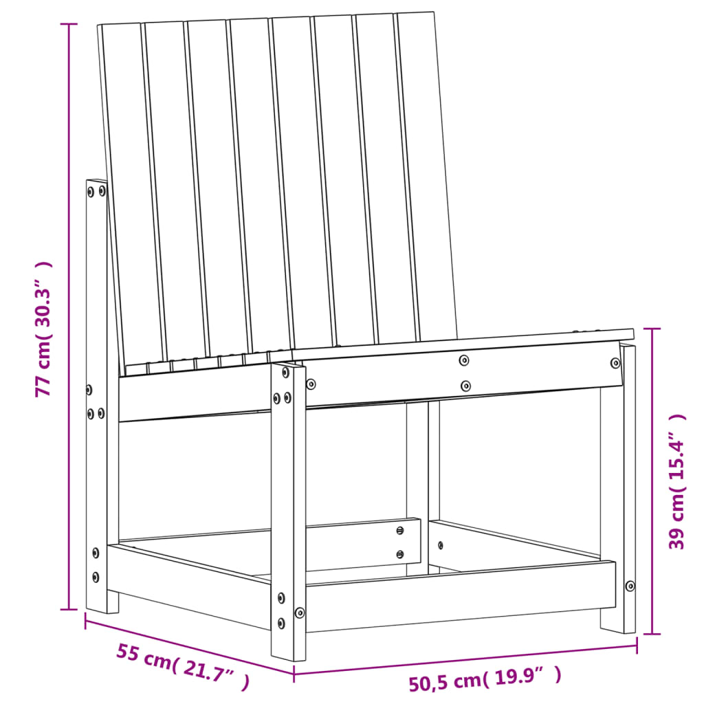 Tuinstoel 50,5x55x77 cm massief douglashout