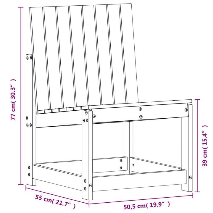 Tuinstoel 50,5x55x77 cm massief douglashout