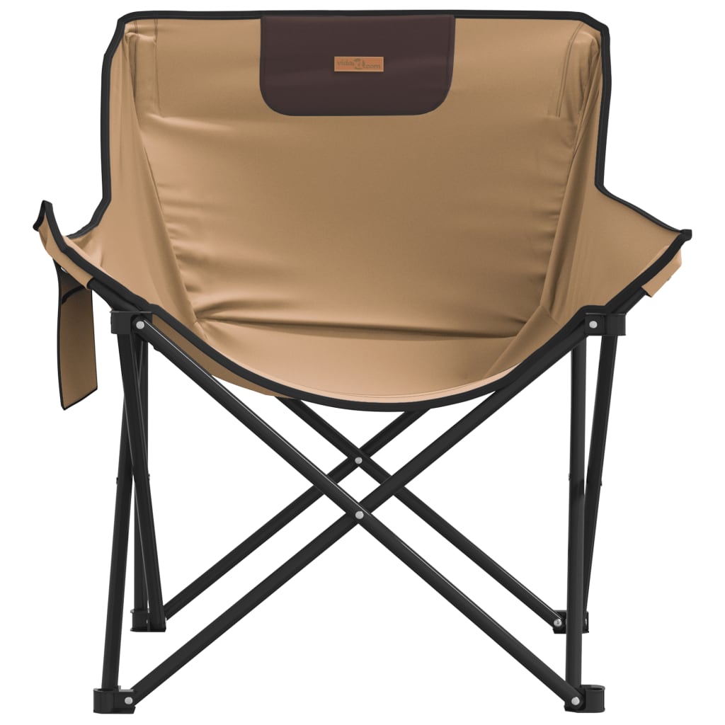 Campingstoelen 2 st met keuze inklapbaar bruin