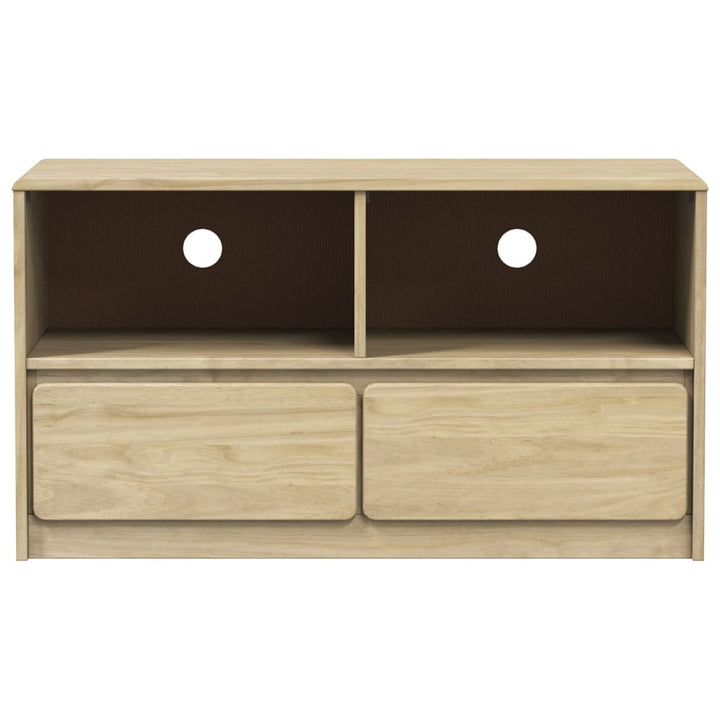 Tv-meubel SAUDA 99x43x55 cm massief grenenhout eikenkleurig