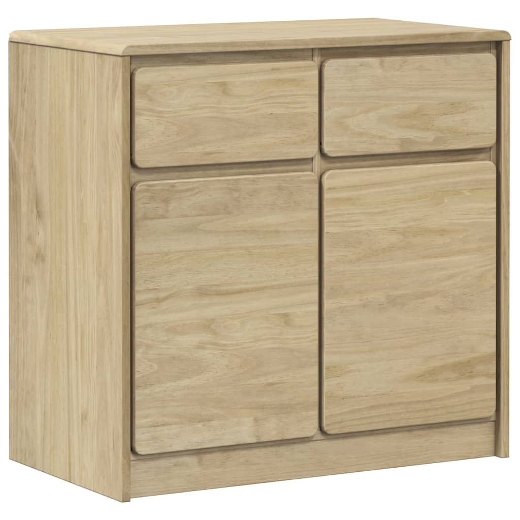 Dressoir SAUDA 80x43x75,5 cm massief groenhout eikenkleurig