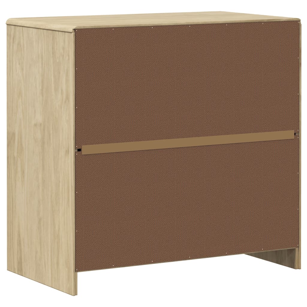 Dressoir SAUDA 80x43x75,5 cm massief groenhout eikenkleurig