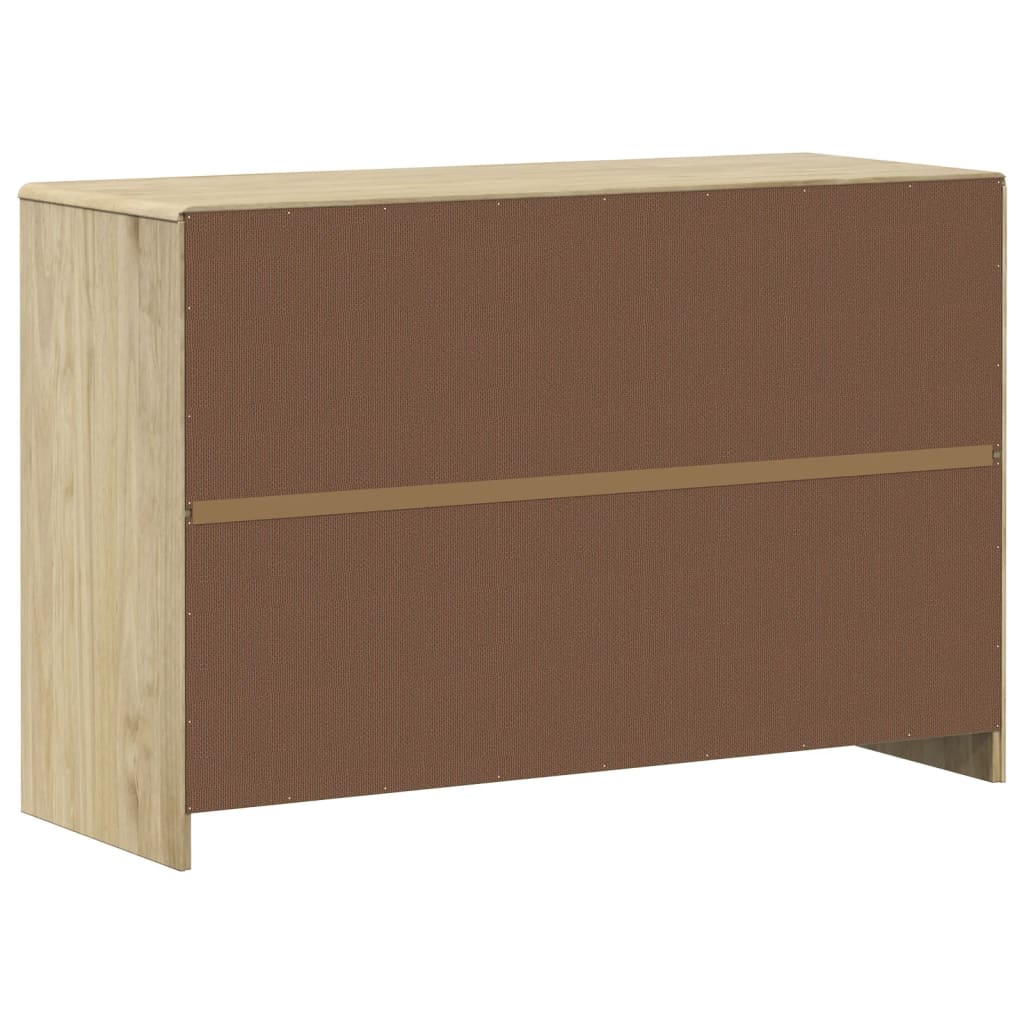 Dressoir SAUDA 114x43x75,5 cm massief grenenhout eikenkleurig