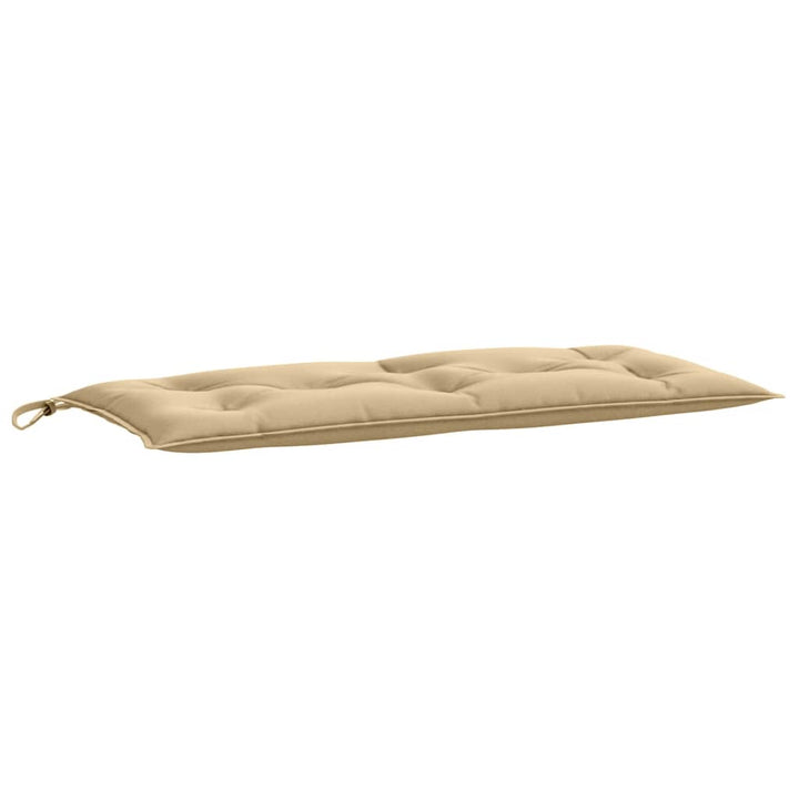 Tuinbankkussens 2 st 100x50x7 cm stof gemøªleerd beige