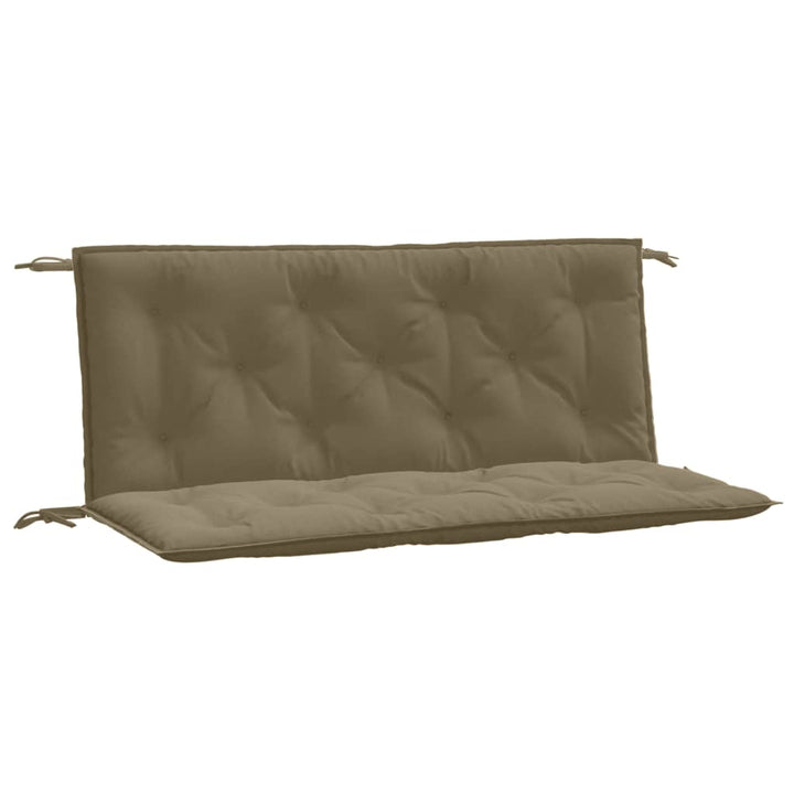 Tuinbankkussens 2 st 120x50x7 cm stof gemøªleerd taupe