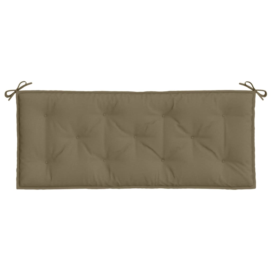 Tuinbankkussens 2 st 120x50x7 cm stof gemøªleerd taupe