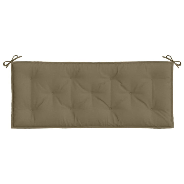 Tuinbankkussens 2 st 120x50x7 cm stof gemøªleerd taupe