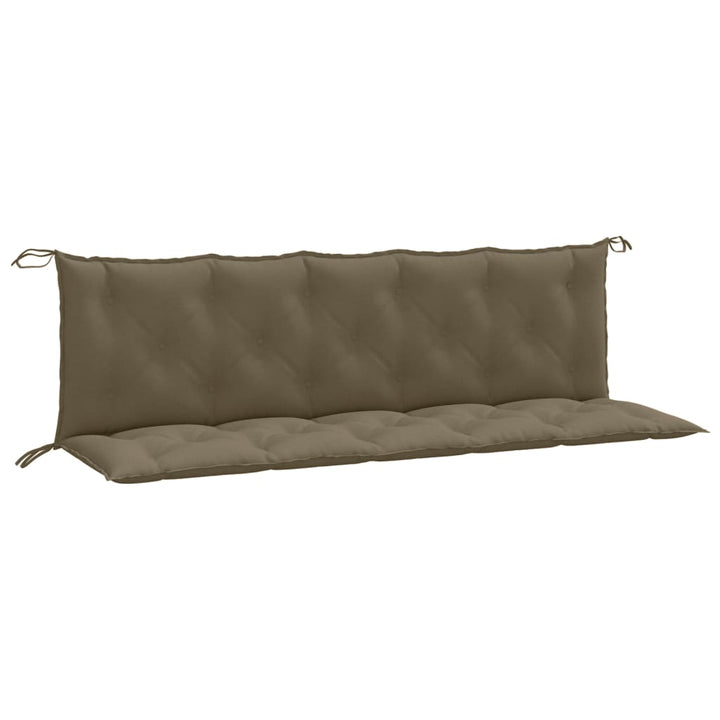 Tuinbankkussens 2 st 180x50x7 cm stof gemøªleerd taupe