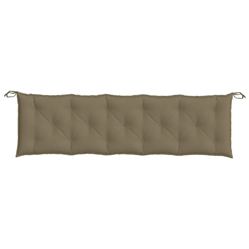 Tuinbankkussens 2 st 180x50x7 cm stof gemøªleerd taupe