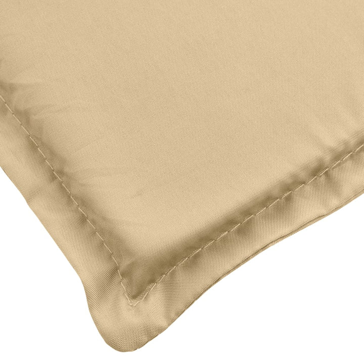 Tuinbankkussens 2 st 200x50x7 cm stof gemøªleerd beige