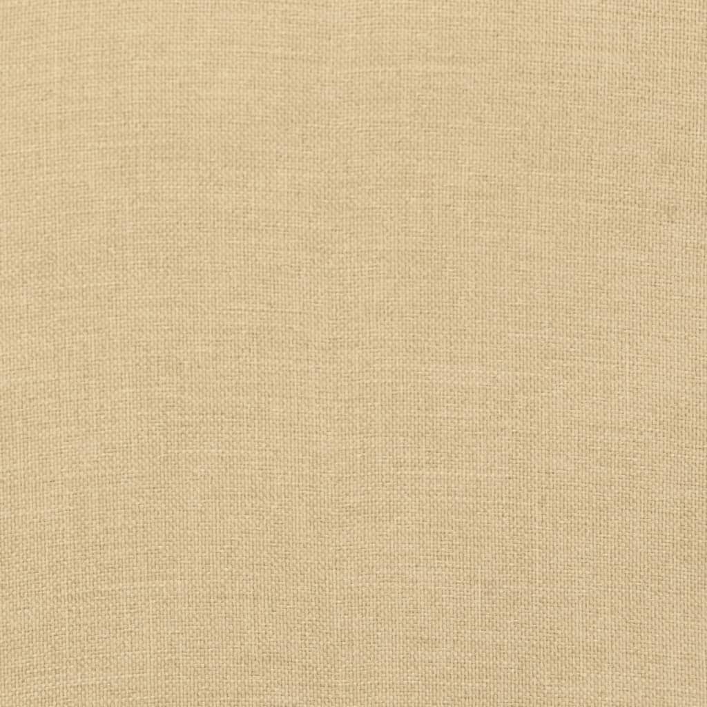 Tuinbankkussens 2 st 200x50x7 cm stof gemøªleerd beige