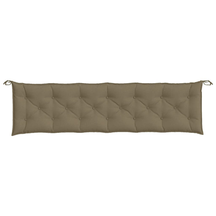 Tuinbankkussens 2 st 200x50x7 cm stof gemøªleerd taupe