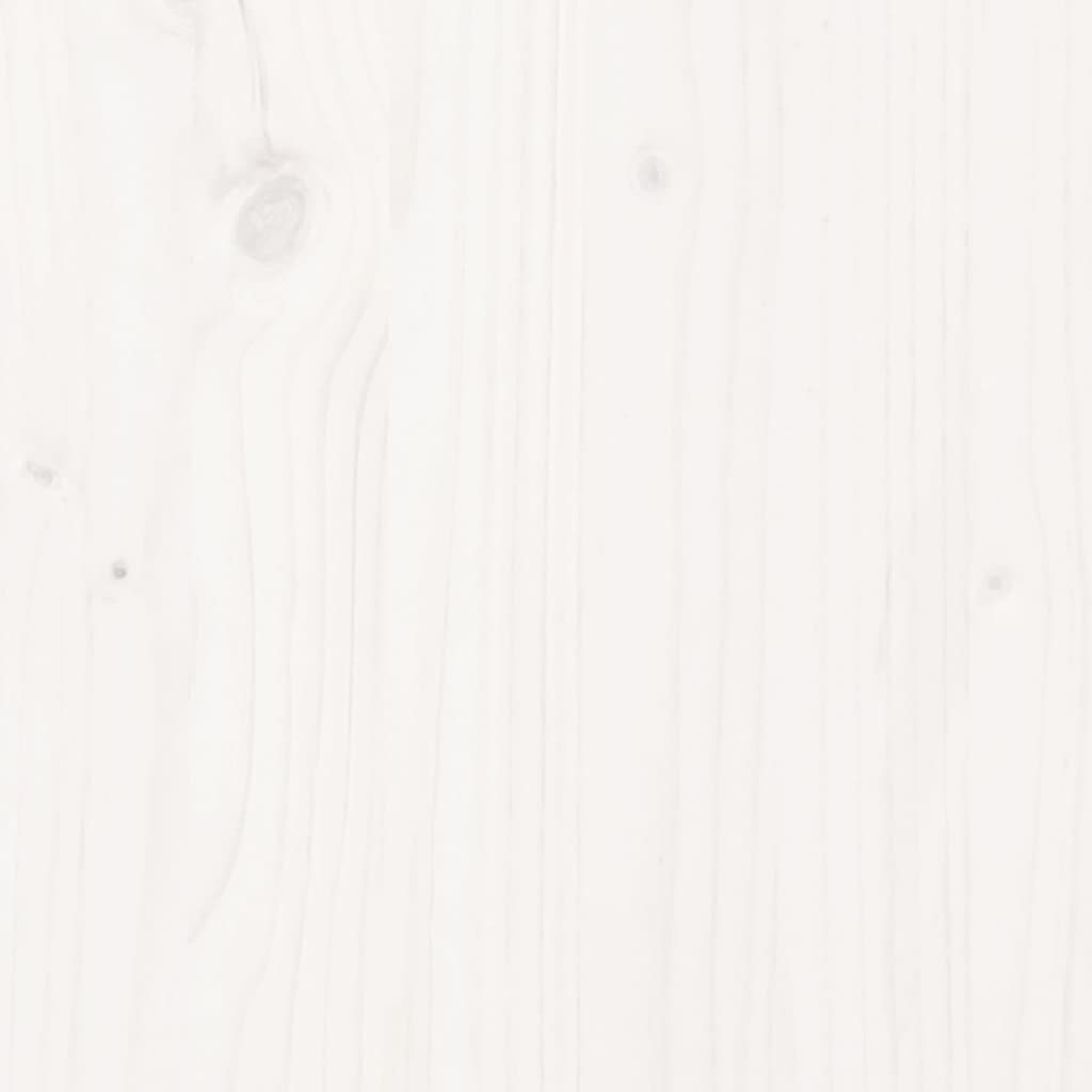 Tuinbank met armleuning en kussen massief grenenhout wit