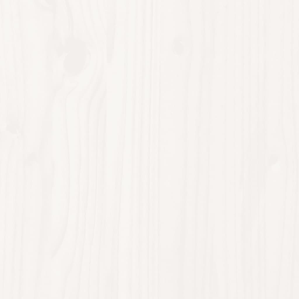 Tuinvoetenbank met kussen massief grenenhout wit