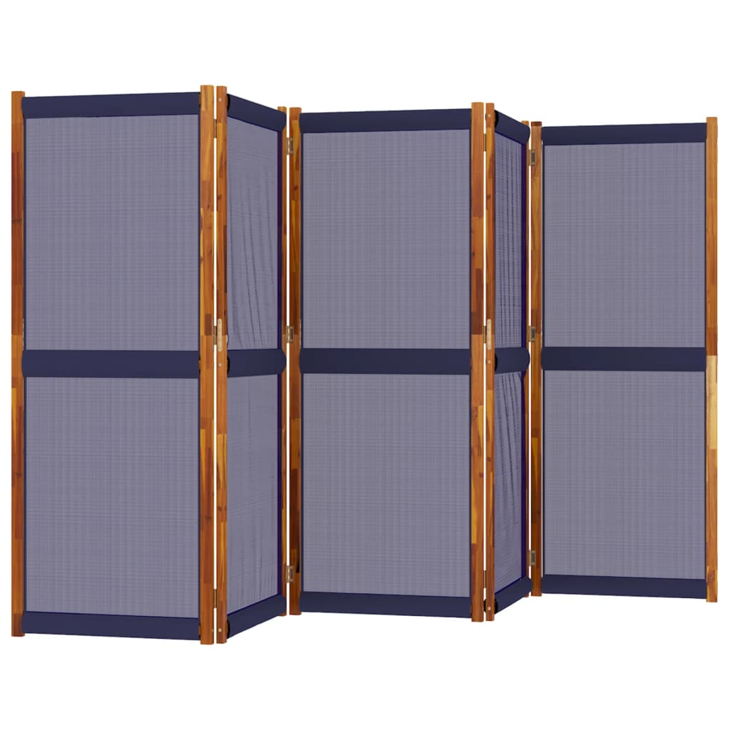 Kamerscherm met 5 panelen 350x180 cm donkerblauw