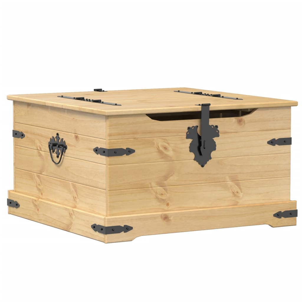 Opbergbox Corona 78x78x45 cm massief grenenhout