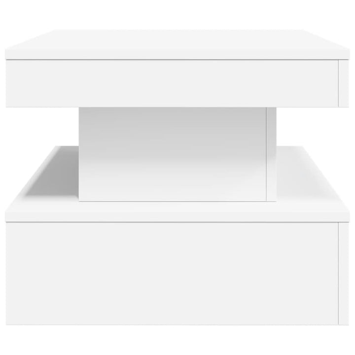 Salontafel met LED-verlichting 90x50x40 cm wit