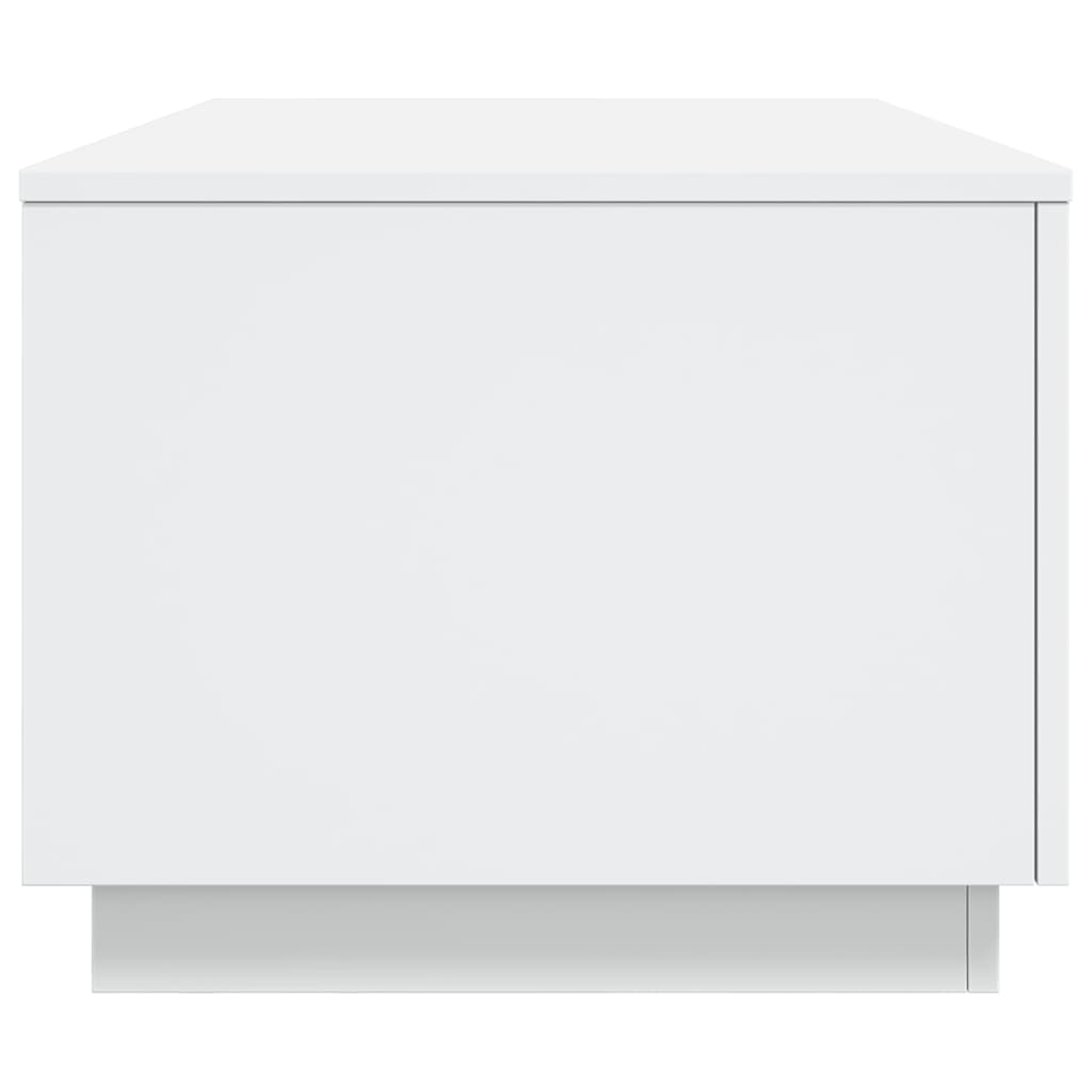 Salontafel met LED-verlichting 90x50x40 cm wit