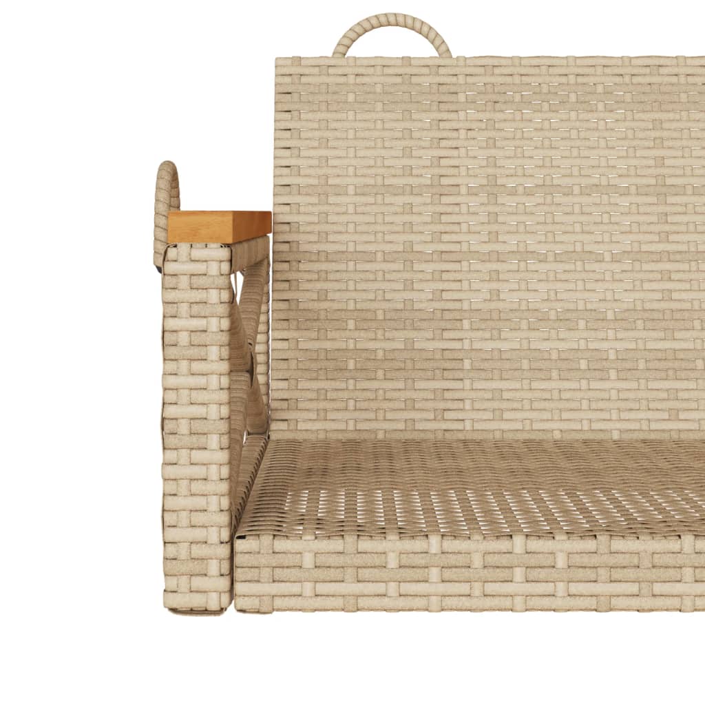 Schommelbank 109x62x40 cm poly rattan beige