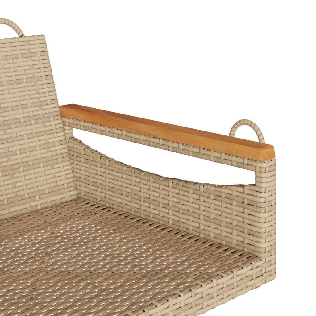 Schommelbank 63x62x40 cm poly rattan beige