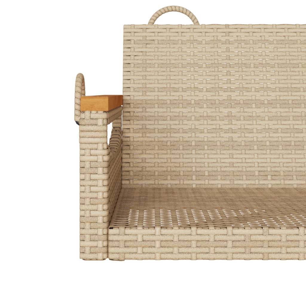 Schommelbank 63x62x40 cm poly rattan beige