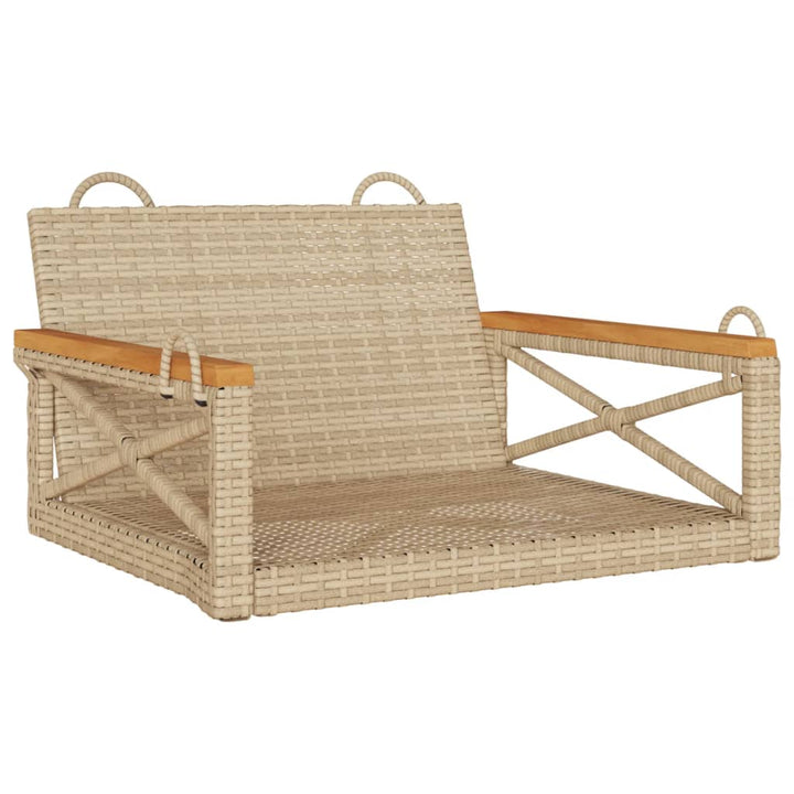 Schommelbank 63x62x40 cm poly rattan beige