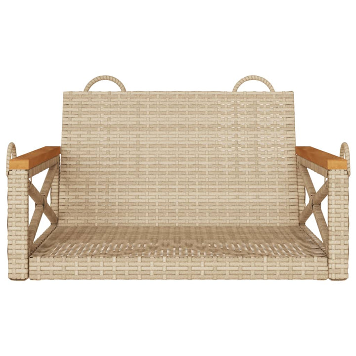 Schommelbank 63x62x40 cm poly rattan beige