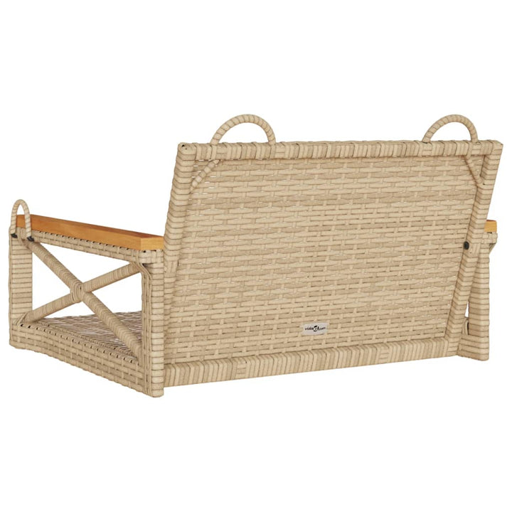 Schommelbank 63x62x40 cm poly rattan beige