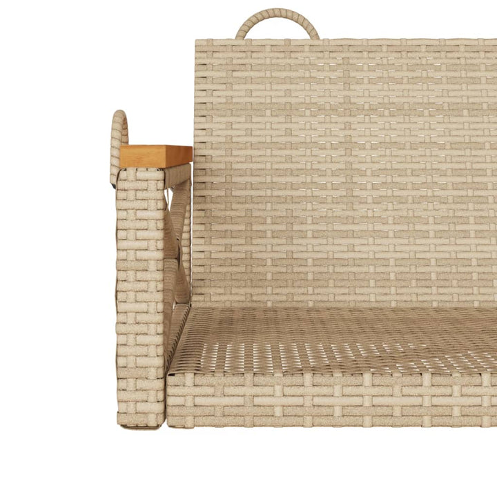 Schommelbank 63x62x40 cm poly rattan beige