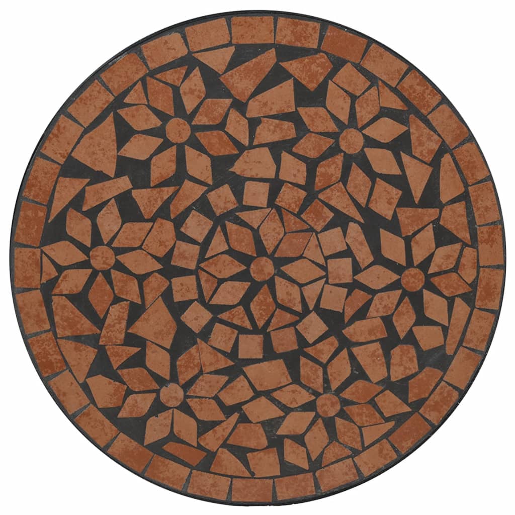 Bistrotafel mozaïek ø50x70 cm keramiek terracottakleurig