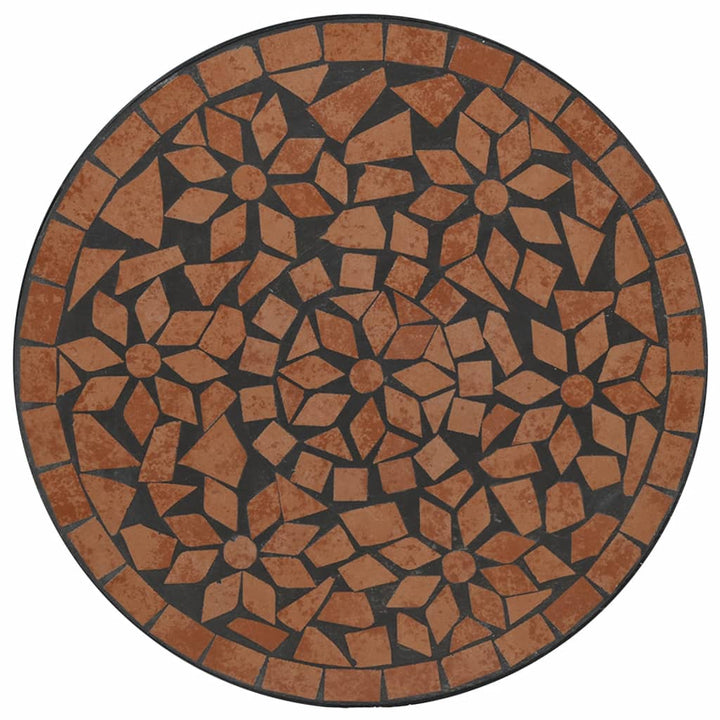 Bistrotafel mozaïek ø50x70 cm keramiek terracottakleurig