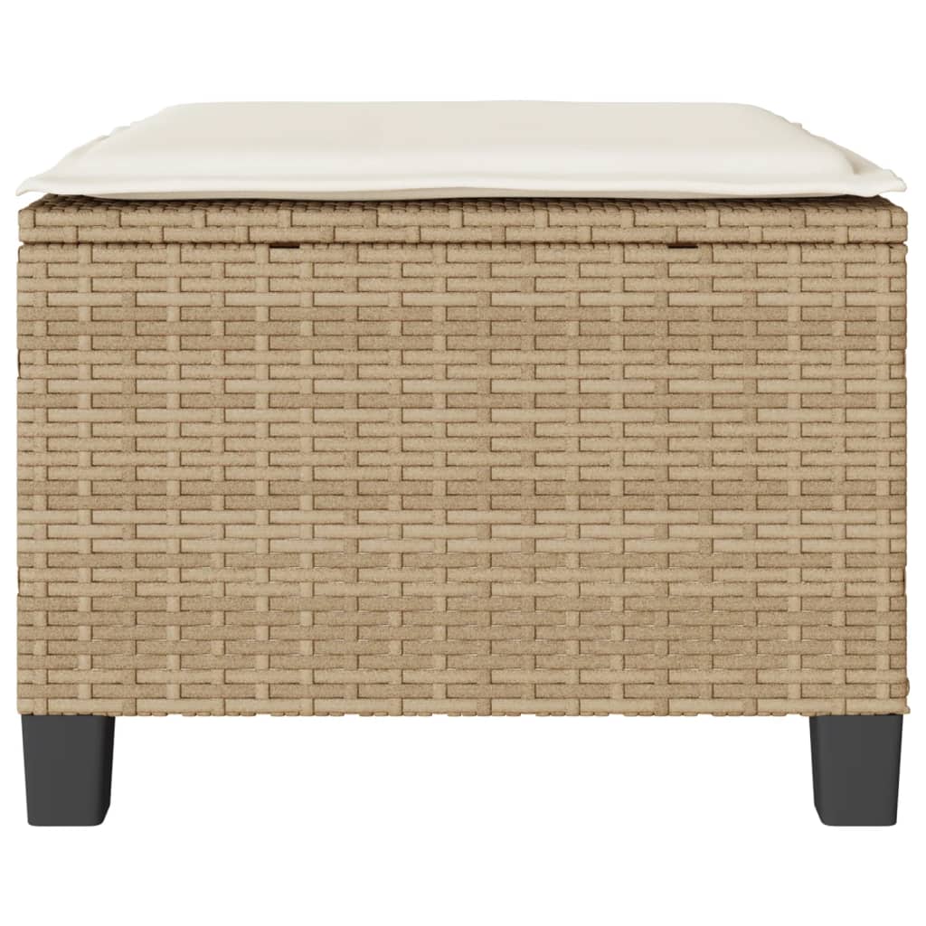 3-delige Bistroset met kussens poly rattan beige