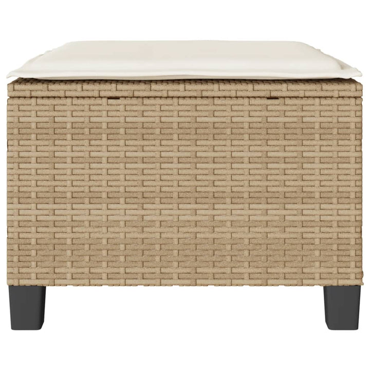 3-delige Bistroset met kussens poly rattan beige