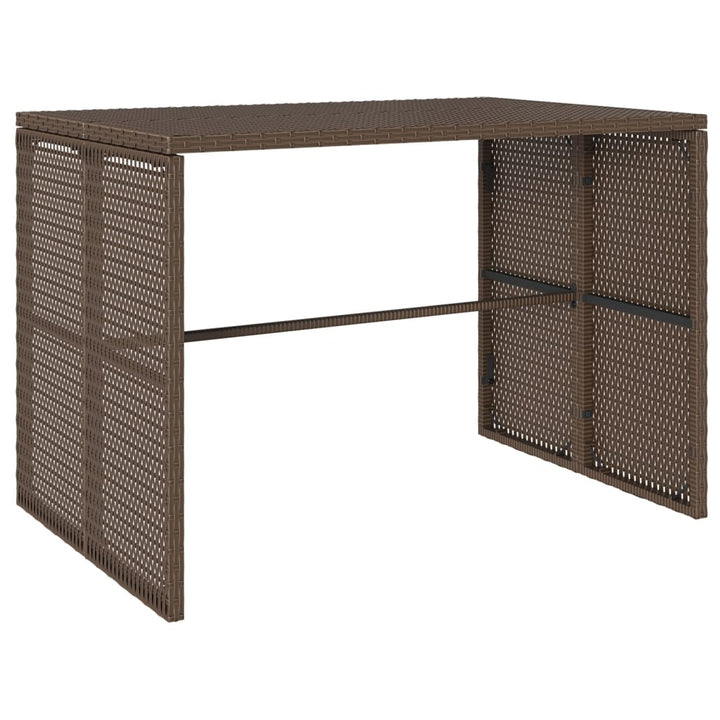 3-delige Tuinset met kussens poly rattan bruin