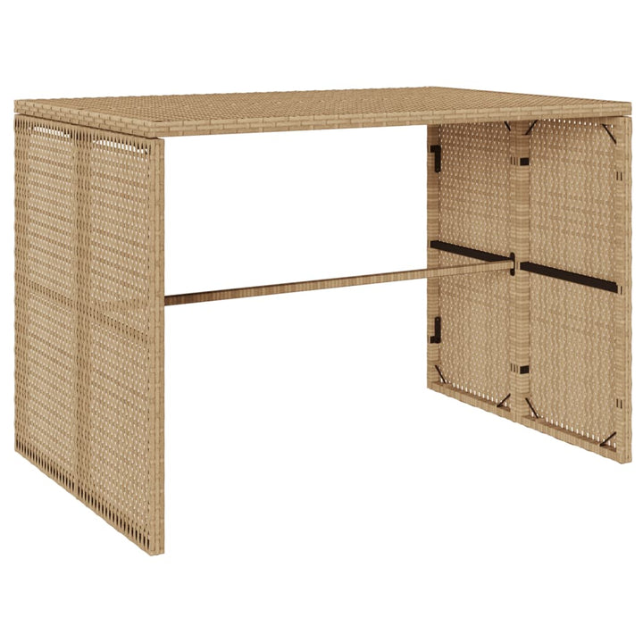 3-delige Tuinset met kussens poly rattan beige