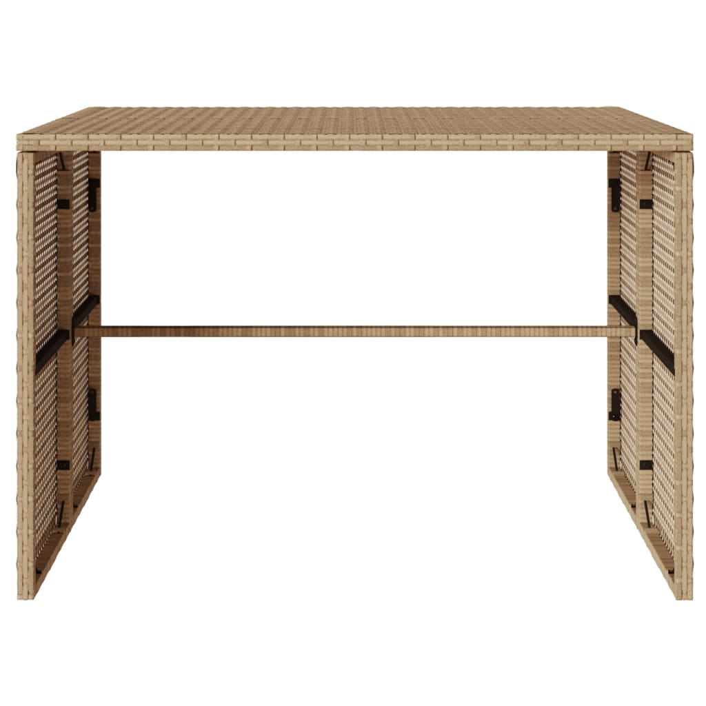 3-delige Tuinset met kussens poly rattan beige