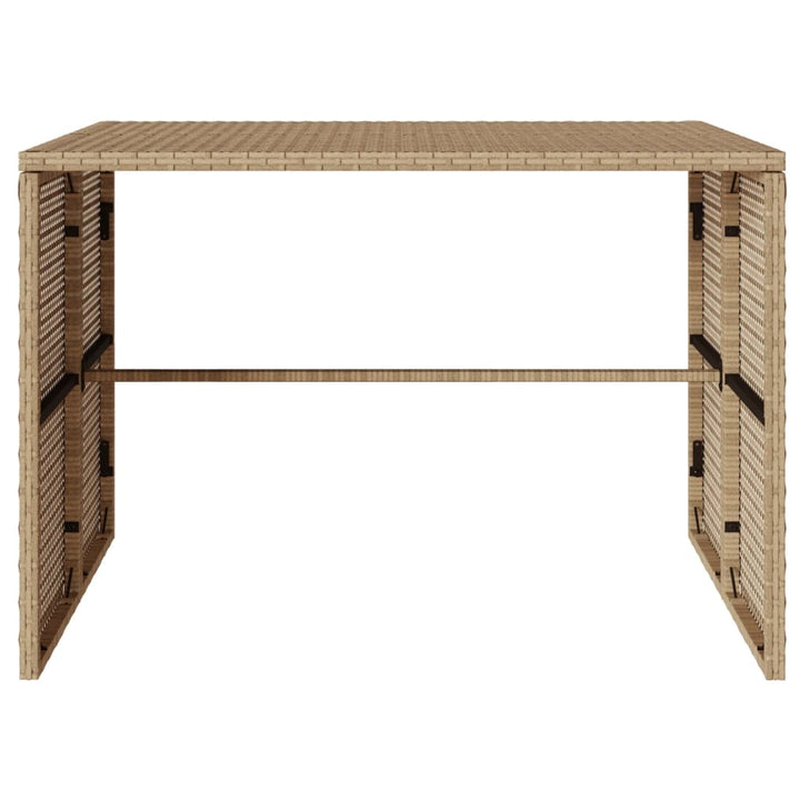 3-delige Tuinset met kussens poly rattan beige