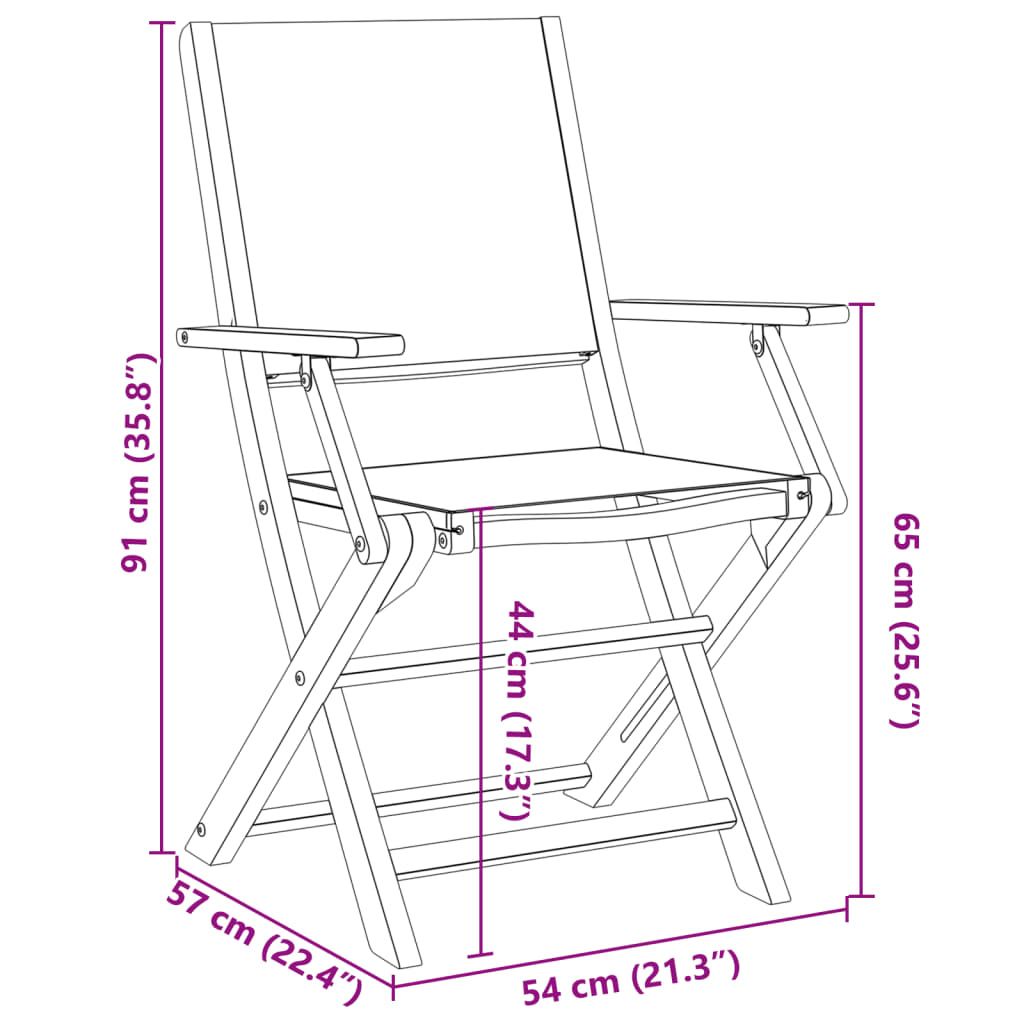 Tuinstoelen 2 st massief acaciahout en stof taupe