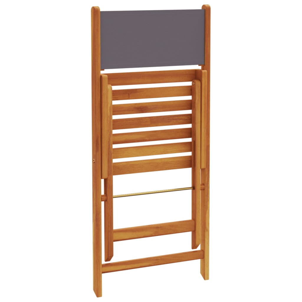 Bistrostoelen 2 st massief acaciahout en stof antracietkleurig