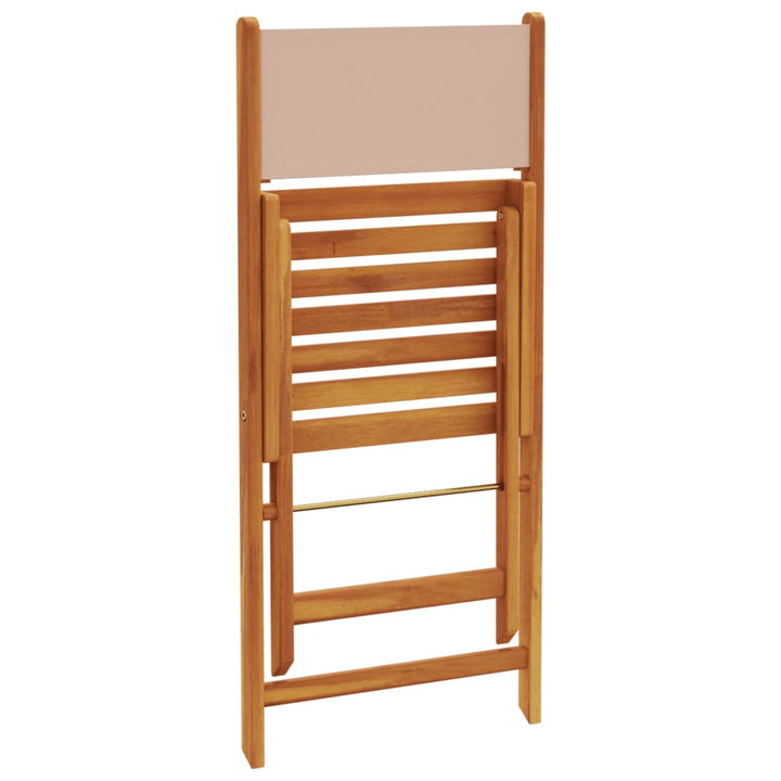 Bistrostoelen 2 st massief acaciahout en stof taupe