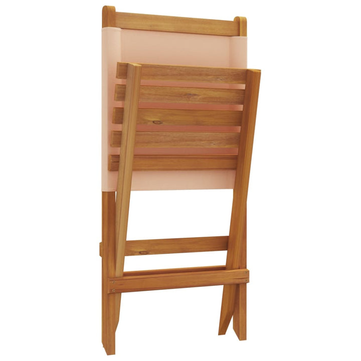 Tuinstoelen 2 st massief acaciahout en stof beige