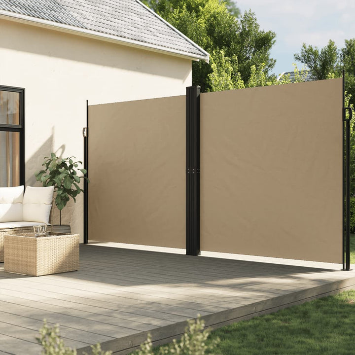 Windscherm uittrekbaar 220x1200 cm beige